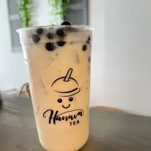 a cup of bubble tea