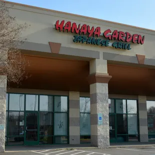 the front of the building