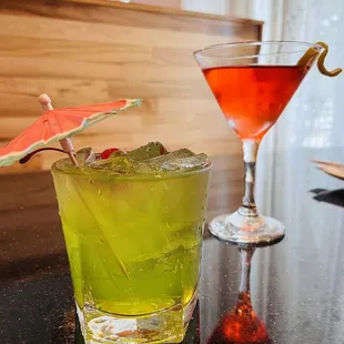 Cosmo and green mountain