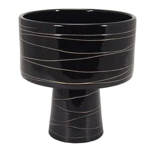 Ikebana &quot;compote&apos; container with irregular lines
