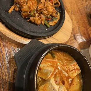 42. Kimchi Chi Gae &amp;  jeyuk bokkeum  delicious!