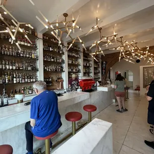 a man sitting at a bar