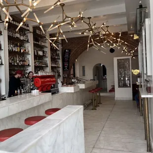 the interior of a restaurant