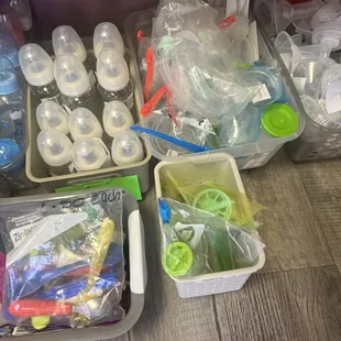 Glass bottles and supplies