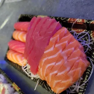 sushi, sushi and sashimi, food, sashimi