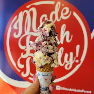 "Single scoop" blueberry cobbler.