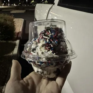 Oreo scoop with sprinkles