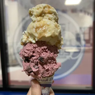 Caramel apple, black raspberry chunk