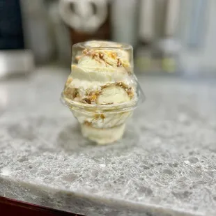 Praline Pecan (medium) is three scoops of utter deliciousness. (Graham Ventral Station &amp; Salty Caramel Toffee are still our faves!)