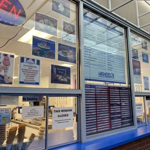 Walk-up window. They also have a drive through.