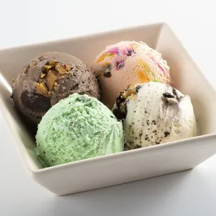 If you're having a hard time deciding, you can always get a 4 Scoop Sampler!