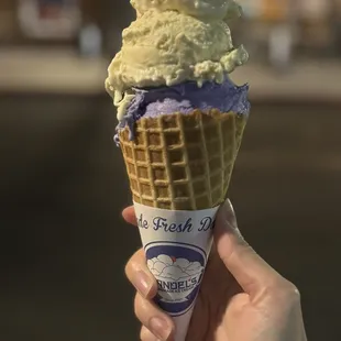 banana cream pie (my fav) and taro (still good). honestly worth waiting in line!