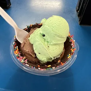 Chocolate and mint n chip