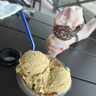 Sampler and cotton candy cone