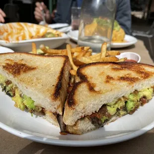 Fried Avocado Grilled Cheese (w/ vegan cheese)