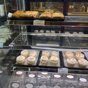 Banana bread, cupcakes and brownies