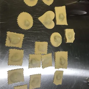 She had several little tools to try. We made all different shapes.