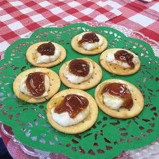 Marscapone, honey &amp; fig on a cracker was an unexpected surprise.