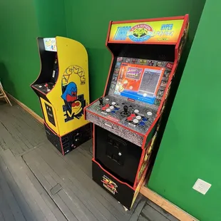 two arcade machines