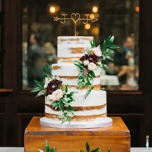 Crumb Coated Wedding Cake by Hands on Sweets at Oxford Exchange Tampa, FL