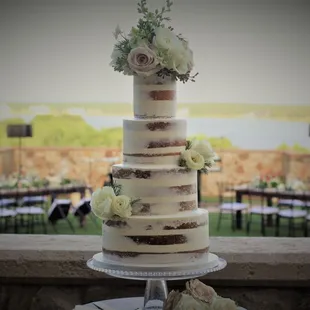 Crumb Coated Wedding Cake by Hands on Sweets at Bella Colina, Florida