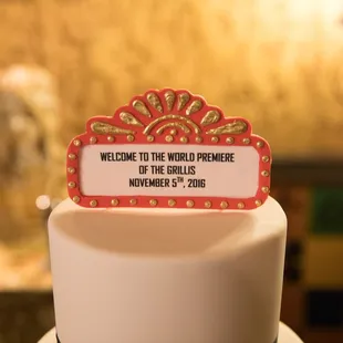 Chef Marie did the sugar work on the marquee. Perfection!