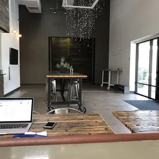 a laptop on a table