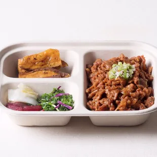 Jeyuk (Spicy Pork) - Marinated pork with housemade Jeyuk sauce.