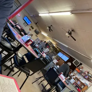 a room full of desks and chairs