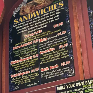 menu, pancakes