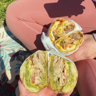 Turkey Lulu Sandwich and SUNRISE WRAP