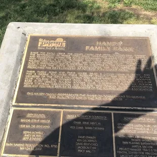 Description of why this park is called &quot;Handy Family Park&quot;