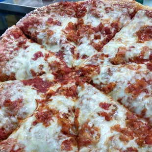 Detroit style stuffed pizza