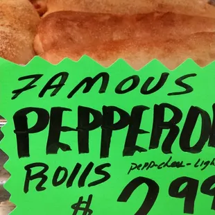 Famous pepperoni rolls