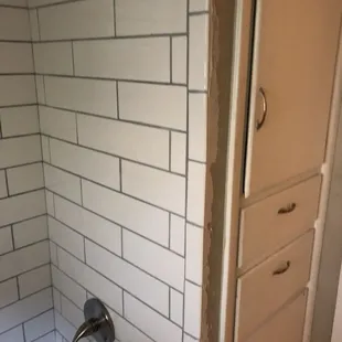 Subway tile install