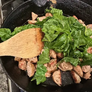 The smoked (mild) chicken sausage. So delicious! You can taste the fresh herbs and smokiness. 5/5!