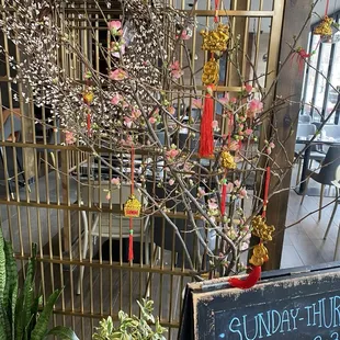 a sign for a restaurant