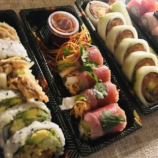 sashimi, sushi, sushi and sashimi, food