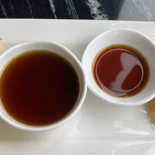 Age Tofu + Shrimp Gyoza.