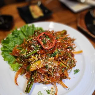 Spicy Skate Ray Fish Veggie Mix