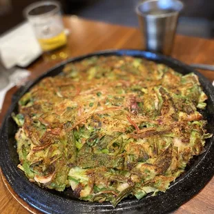 Seafood Green Onion Hot Plate Pancake