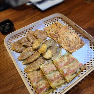 Mo Doom Jun ( Korean Seafood, Meat and Veggies Pancake)