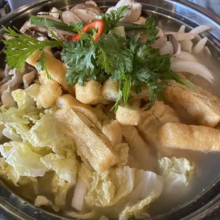 Tofu and Mushroom Hot Pot Stew
