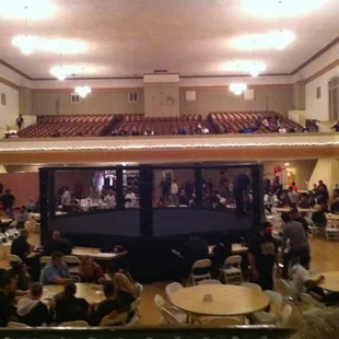 Inside before the mma fight.