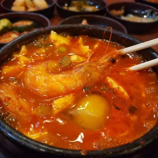 Spicy Haemol Soondubu Soft Tofu Soup