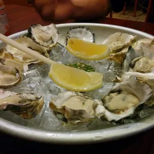 Raw oysters