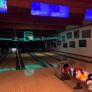 a bowling alley