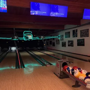 a bowling alley