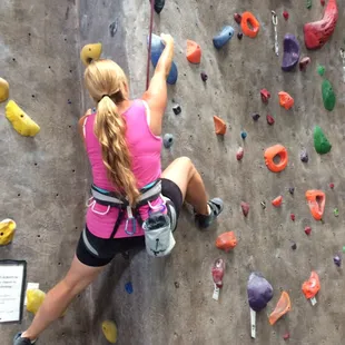 Rock climbing with ropes