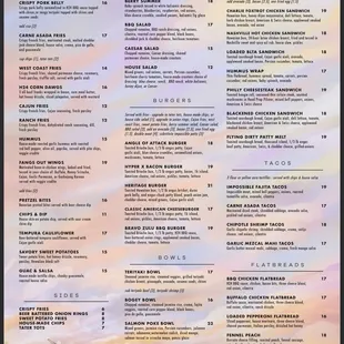 Food menu